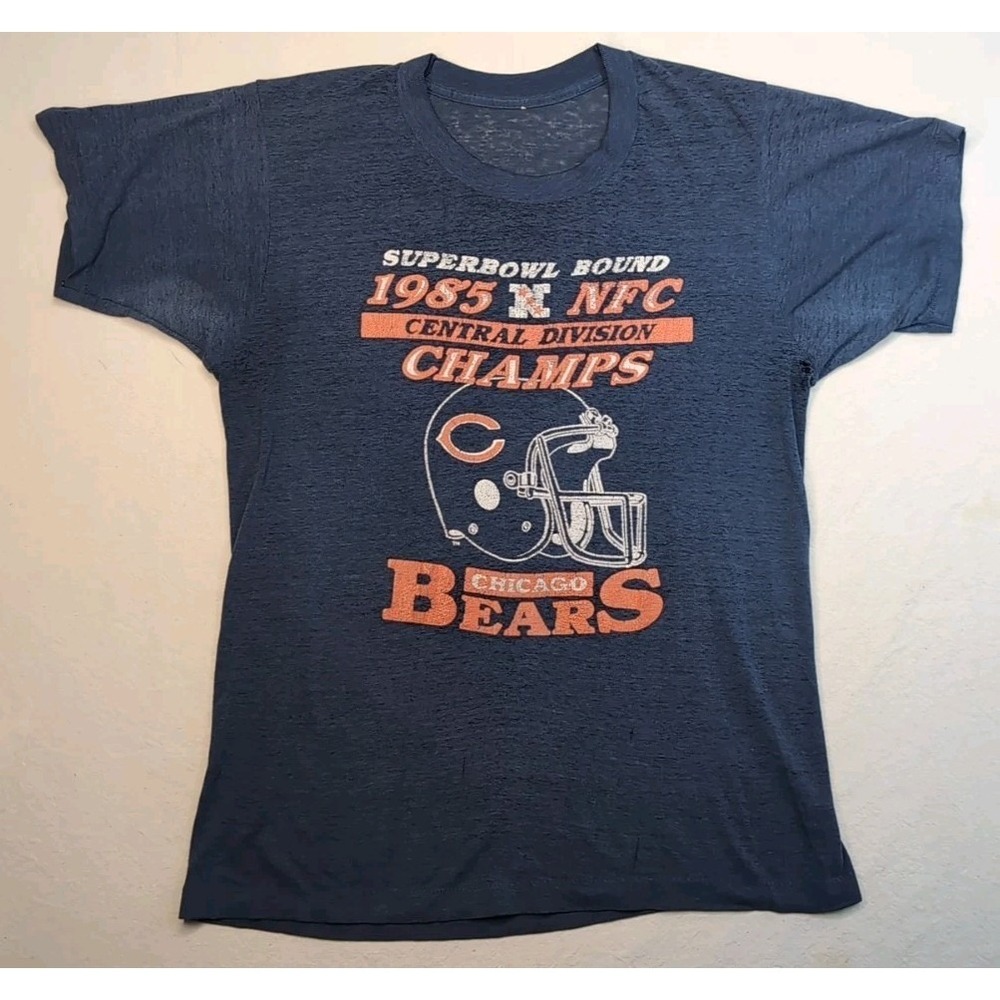 Vintage‎ RARE 1985 CHICAGO BEARS NFC CHAMPS SUPERBOWL BOUND SHIRT Approx Medium